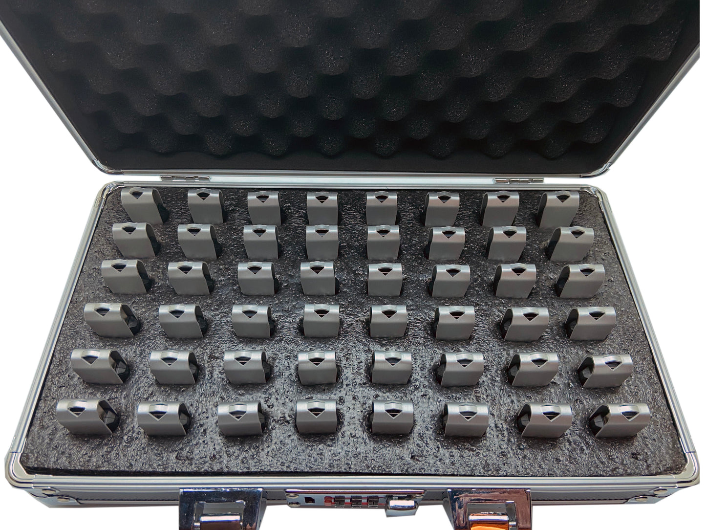 Aluminum USB Drive Organizer Case (48 Slots with Handle) – Shockproof Antistatic Storage Box