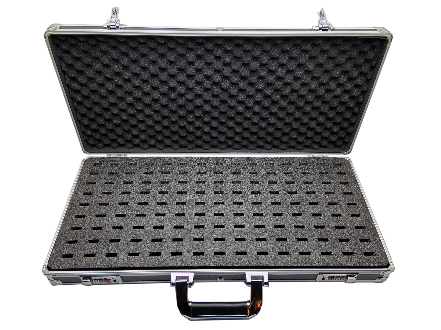 Aluminum USB Drive Organizer Case (130 Slots with Handle) – Shockproof Antistatic Large Storage Box