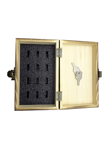 Memory Drive Organizer USB Storage Box - Wood - 12 slots