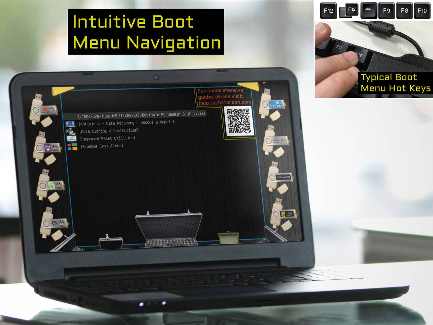 Computer IT Repair Bootable USB [32GB] – Windows Antivirus, Data Recovery & Password Reset Toolkit