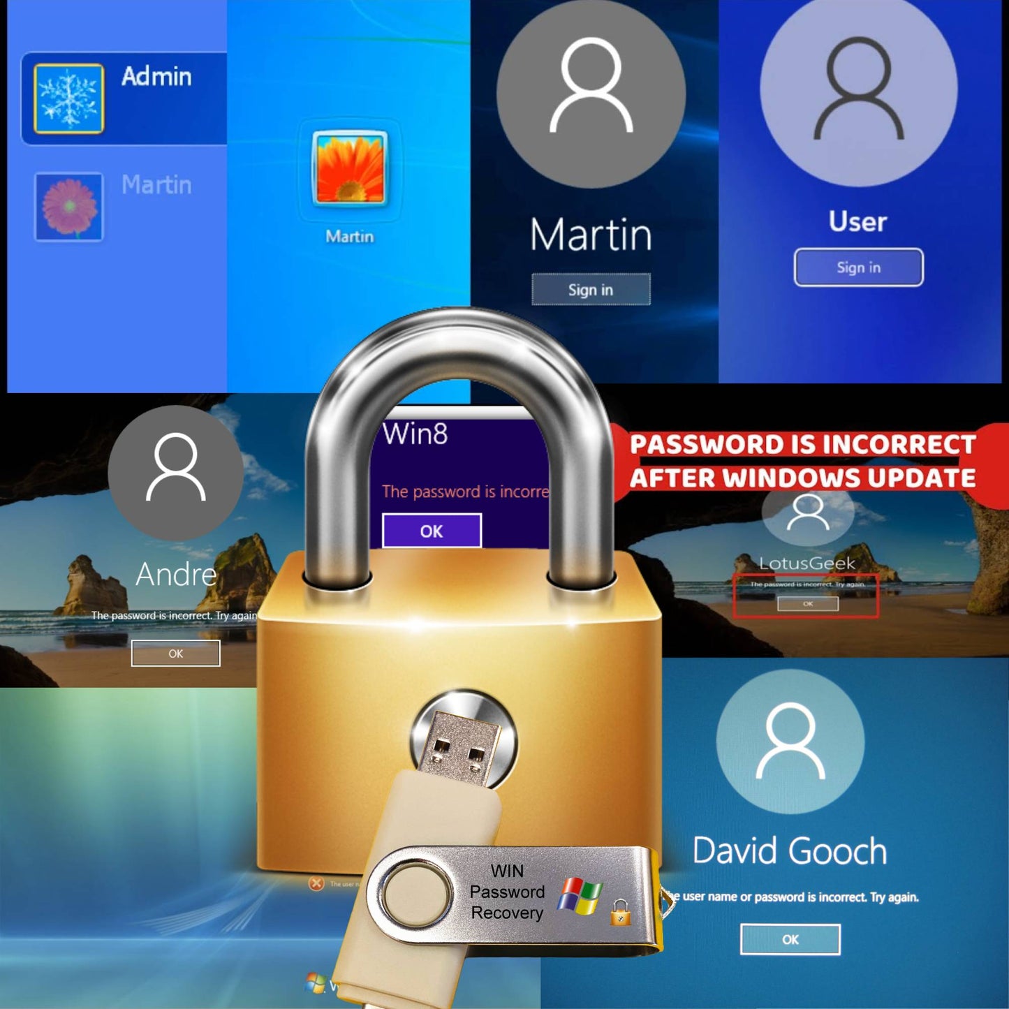 Windows & Linux Password Reset USB [8GB] – Bootable System Access & Recovery Tool