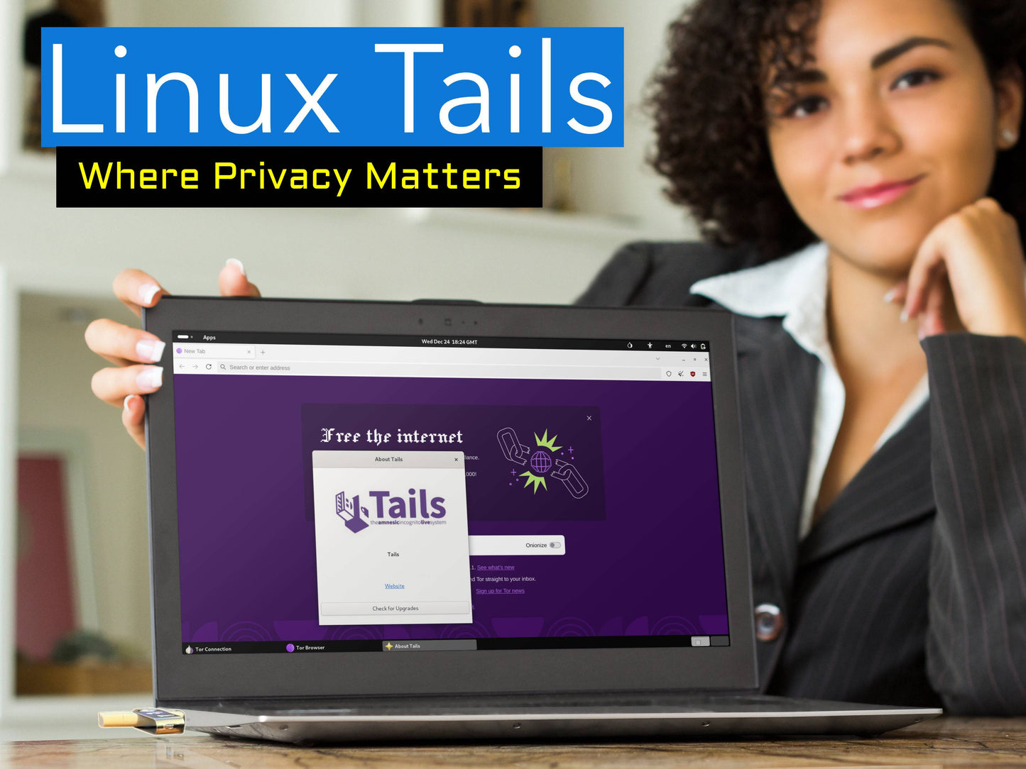 Linux Tails Bootable USB [8-32GB] – Anonymous Internet Access & Privacy-Focused Operating System