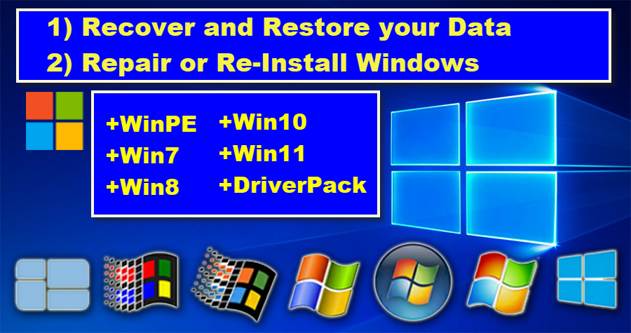 Windows Repair Reinstall Recovery Bootable Live USB