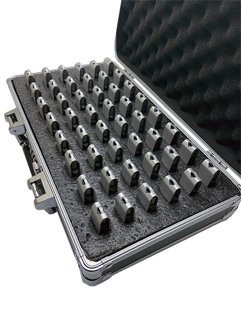 Memory and USB Drive Storage Organizer Case - Aluminum - Combination Lock - Carry Handle - 48 USB slots