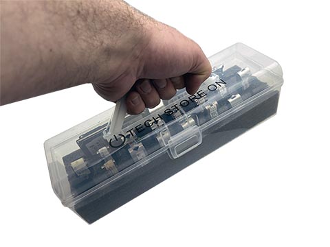 Memory Drive Organizer USB Storage Box - Plastic - 16 + 2 slots