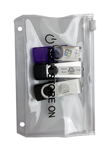 Memory and USB Drive Storage Organizer Pouch Case - Waterproof with Ziplock - Designed to fit 3-ring Binders